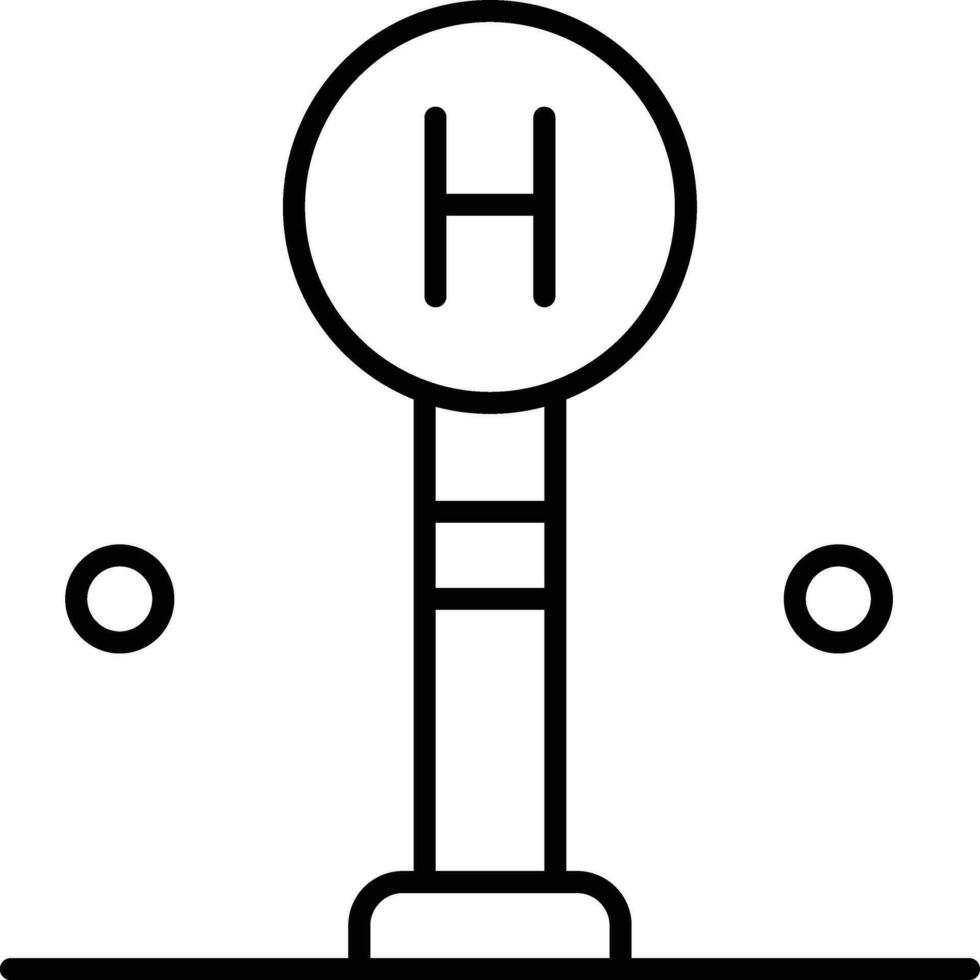 hospital sign line icon vector