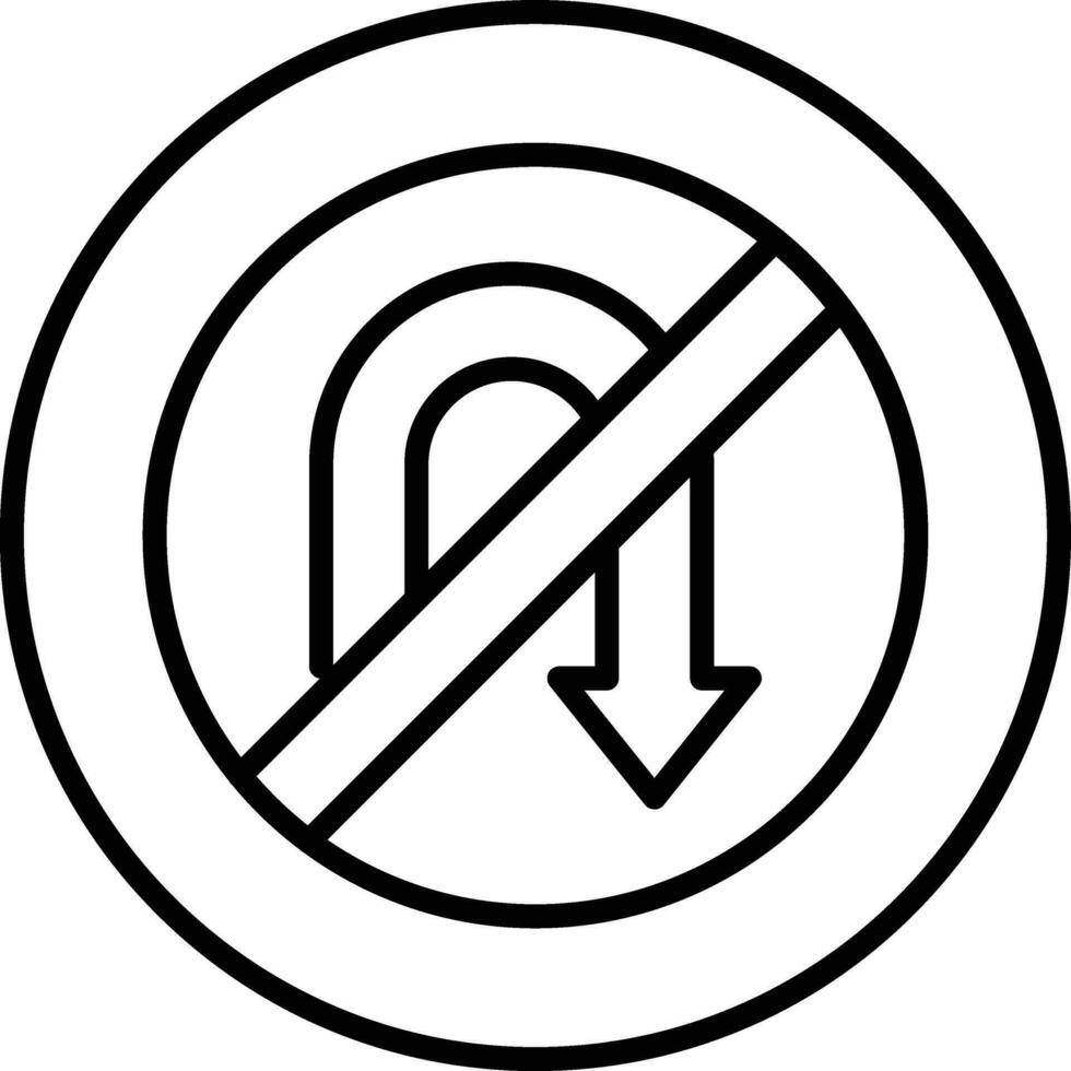 location not allowed light line icon vector