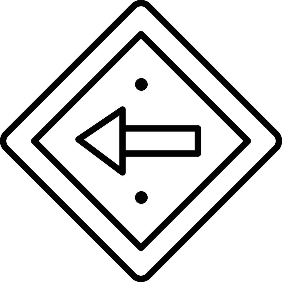 right way line icon vector