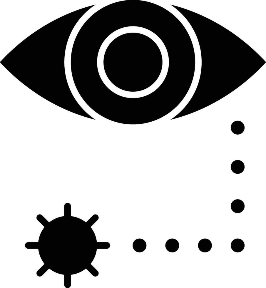 ojo virulento icono vector