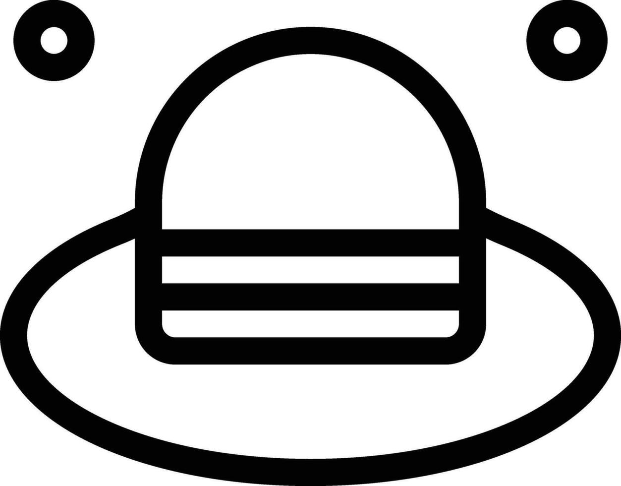 hat line icon for downlaod vector