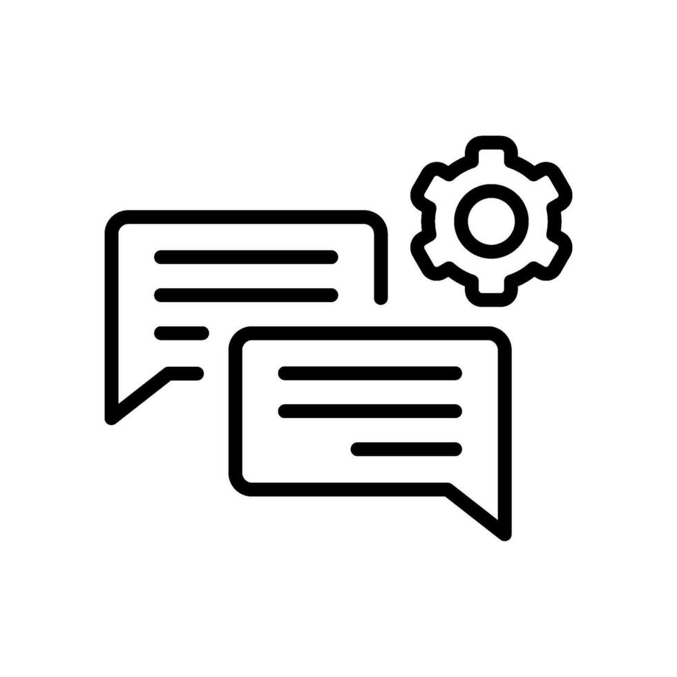 a natural language processing icon in line style vector