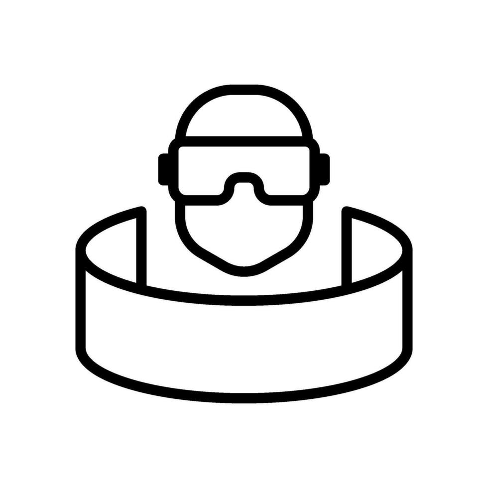 a virtual reality icon in line style vector
