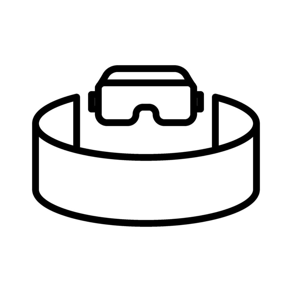 a virtual reality icon in line style vector