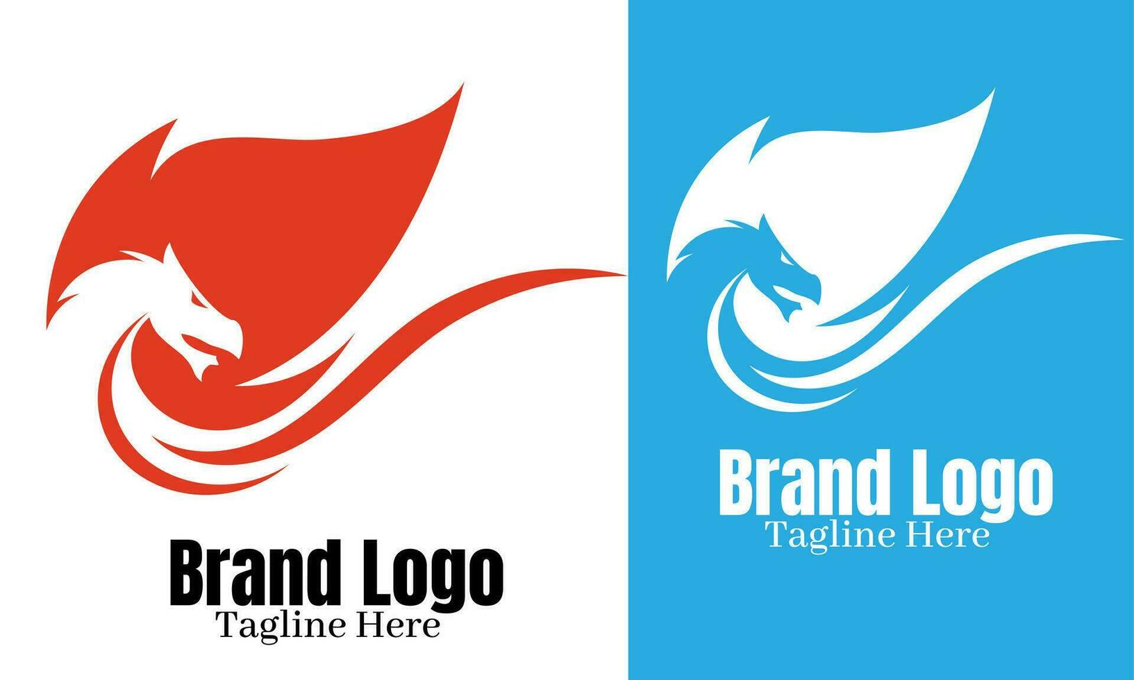 Dragons head logo design vector