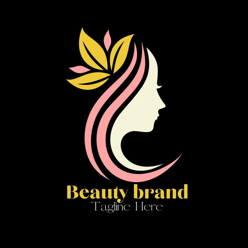 Beauty salon logo vector design illustration, brand identity emblem