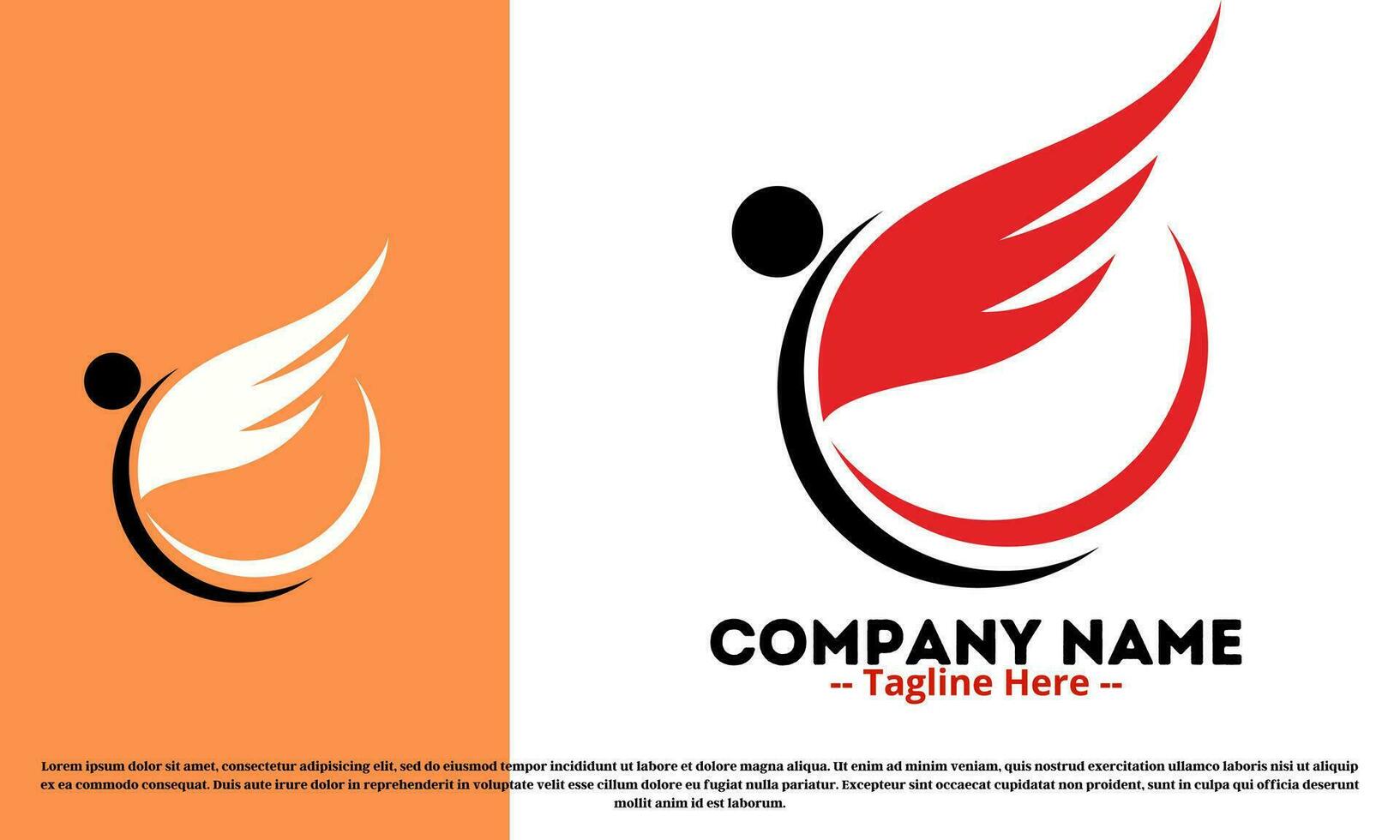 Wings logo design vector illustration