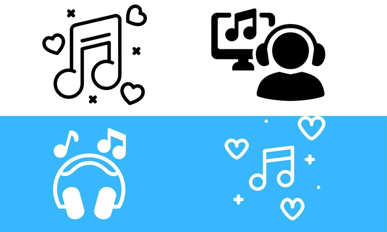 Music logo vector design illustration