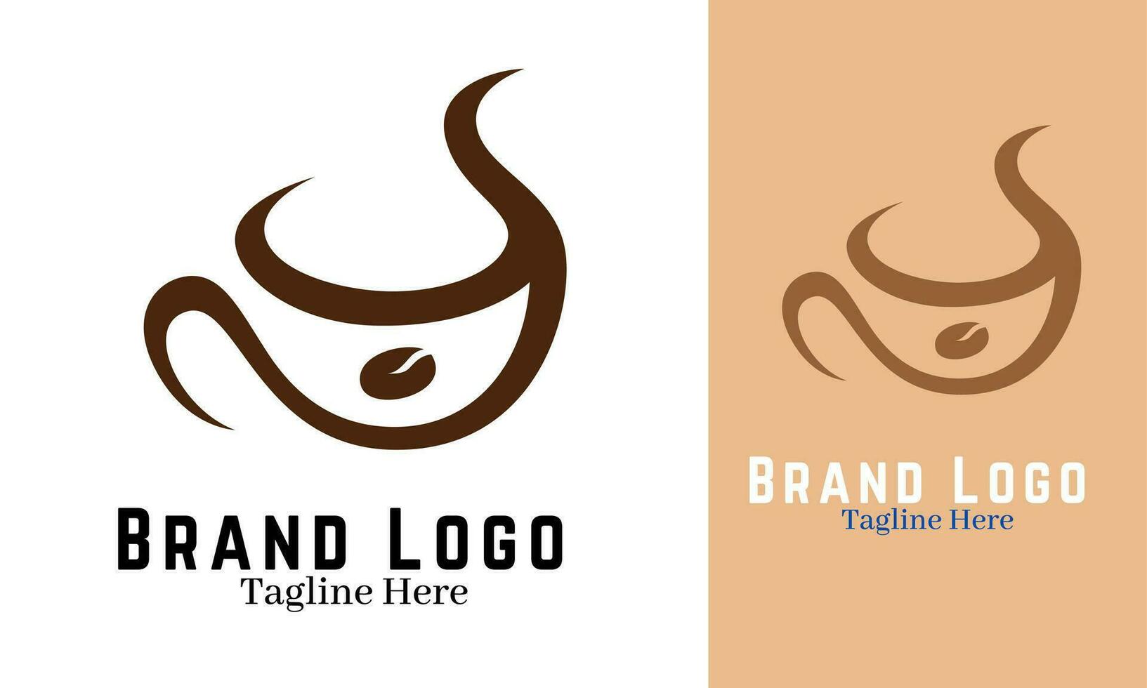 Coffee logo design vector illustration, brand identity emblem