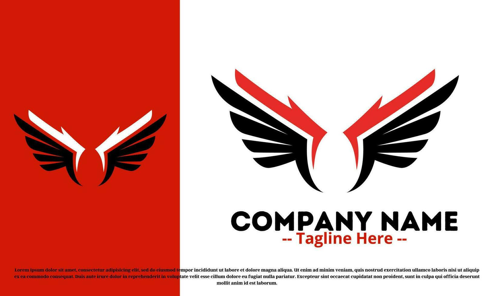 Wings logo design vector illustration