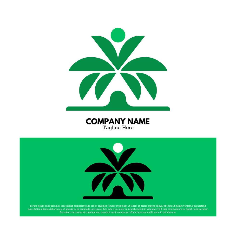 Tree logo design vector illustration