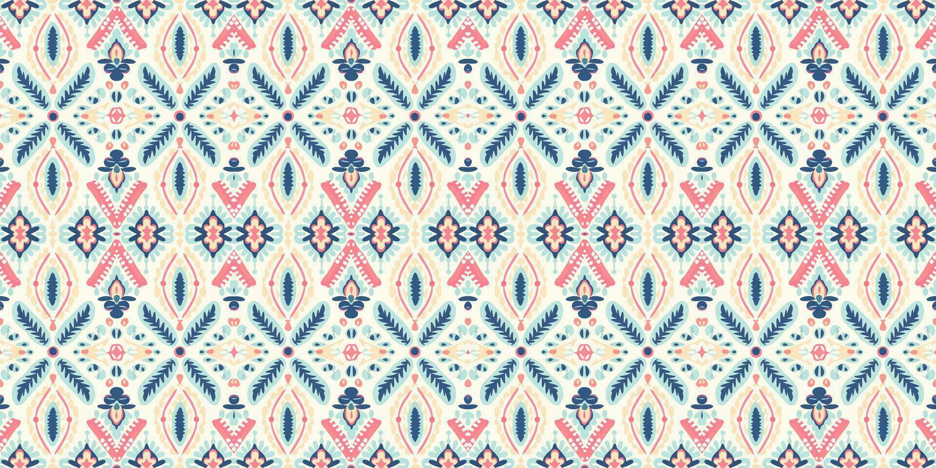 Seamless batik pattern, Seamless floral batik pattern, and Seamless motif pattern resemble ethnic boho, Aztec, and ikat styles. designed for use in satin, wallpaper, fabric, curtain, carpet, Batik vector