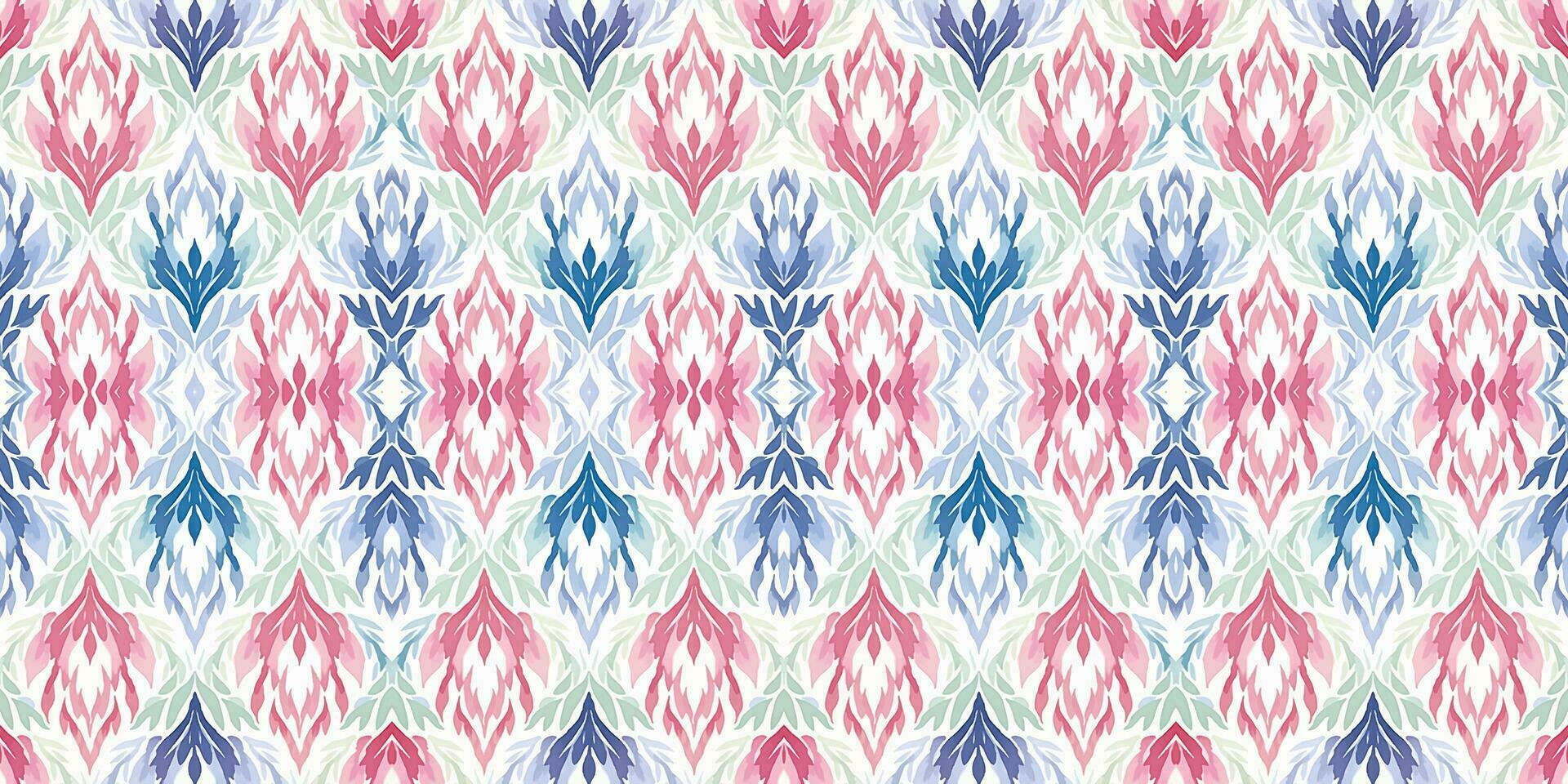 Seamless batik pattern, Seamless floral batik pattern, and Seamless motif pattern resemble ethnic boho, Aztec, and ikat styles. designed for use in satin, wallpaper, fabric, curtain, carpet, Batik vector