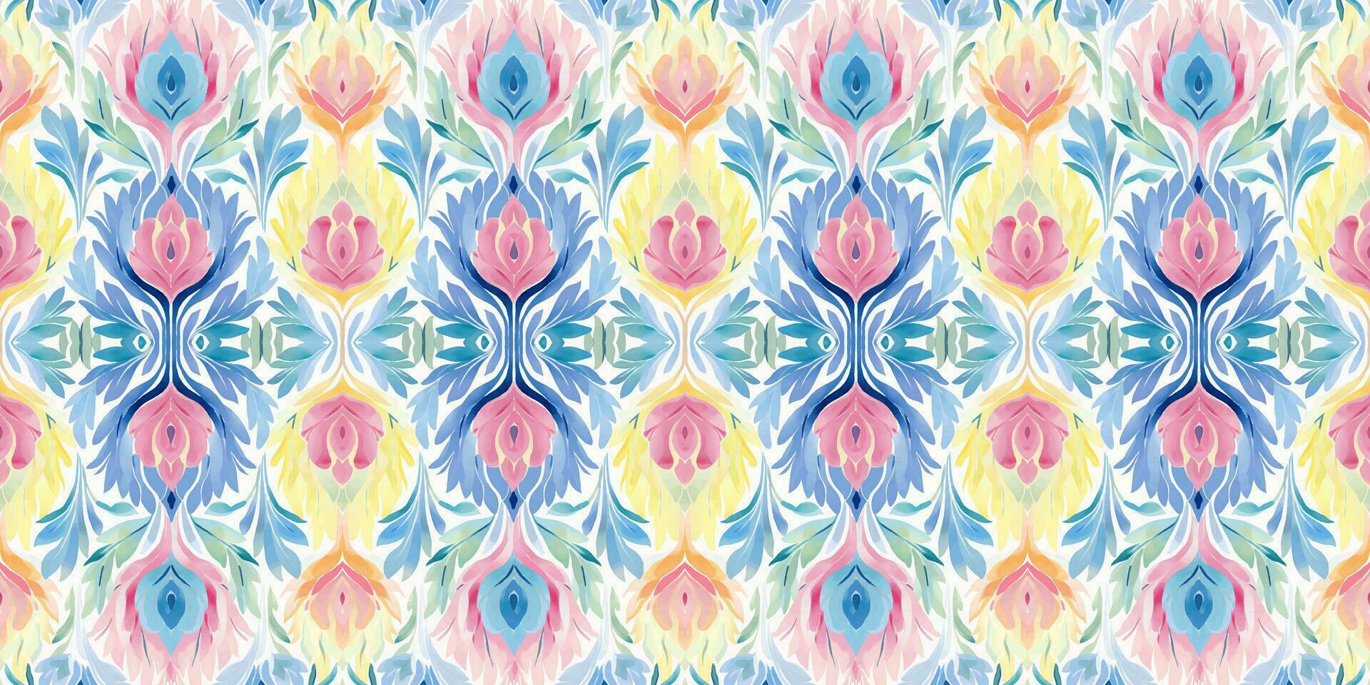 Seamless batik pattern, Seamless floral batik pattern, and Seamless motif pattern resemble ethnic boho, Aztec, and ikat styles. designed for use in satin, wallpaper, fabric, curtain, carpet, Batik vector