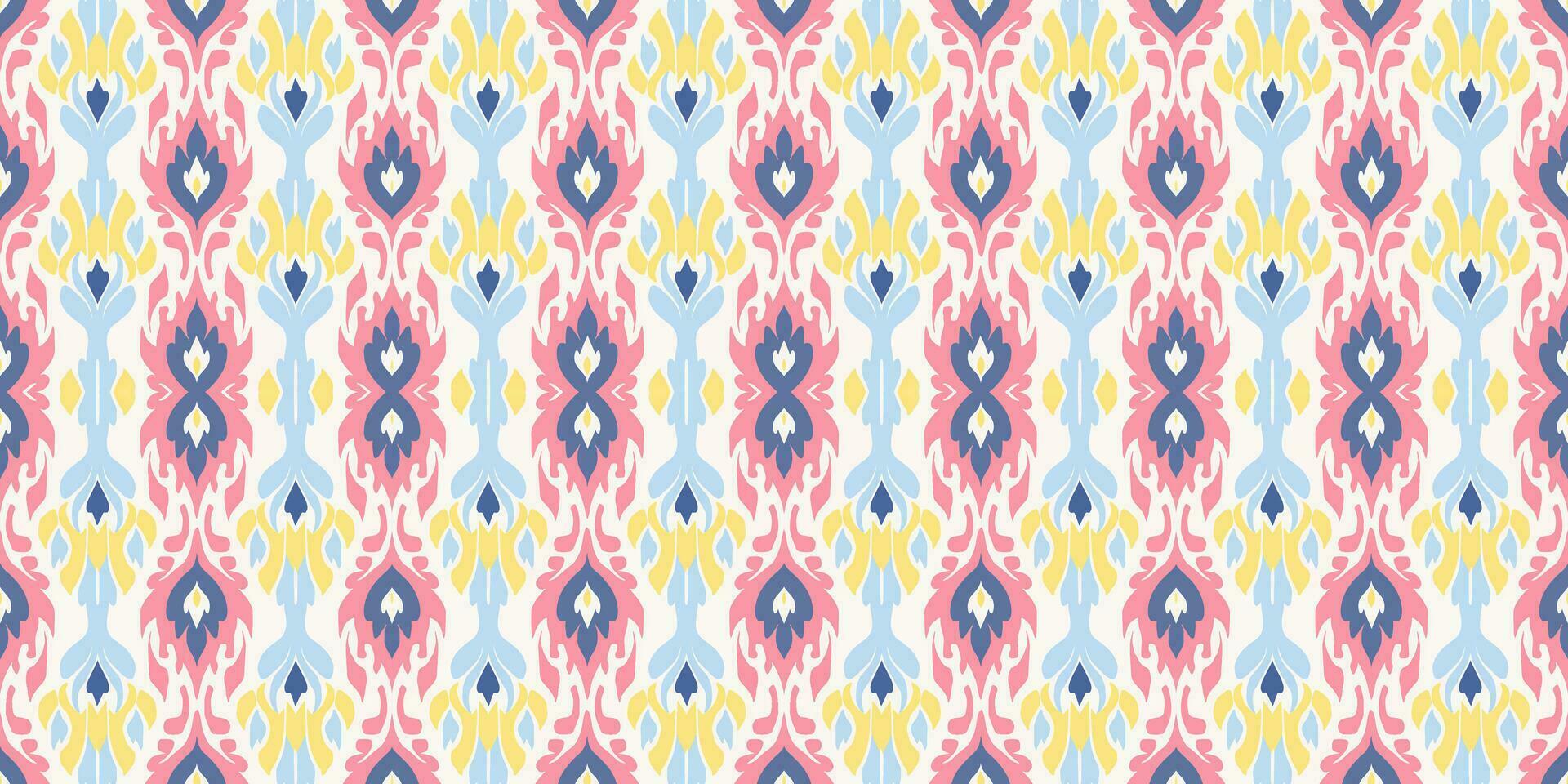 Seamless batik pattern, Seamless floral batik pattern, and Seamless motif pattern resemble ethnic boho, Aztec, and ikat styles. designed for use in satin, wallpaper, fabric, curtain, carpet, Batik vector
