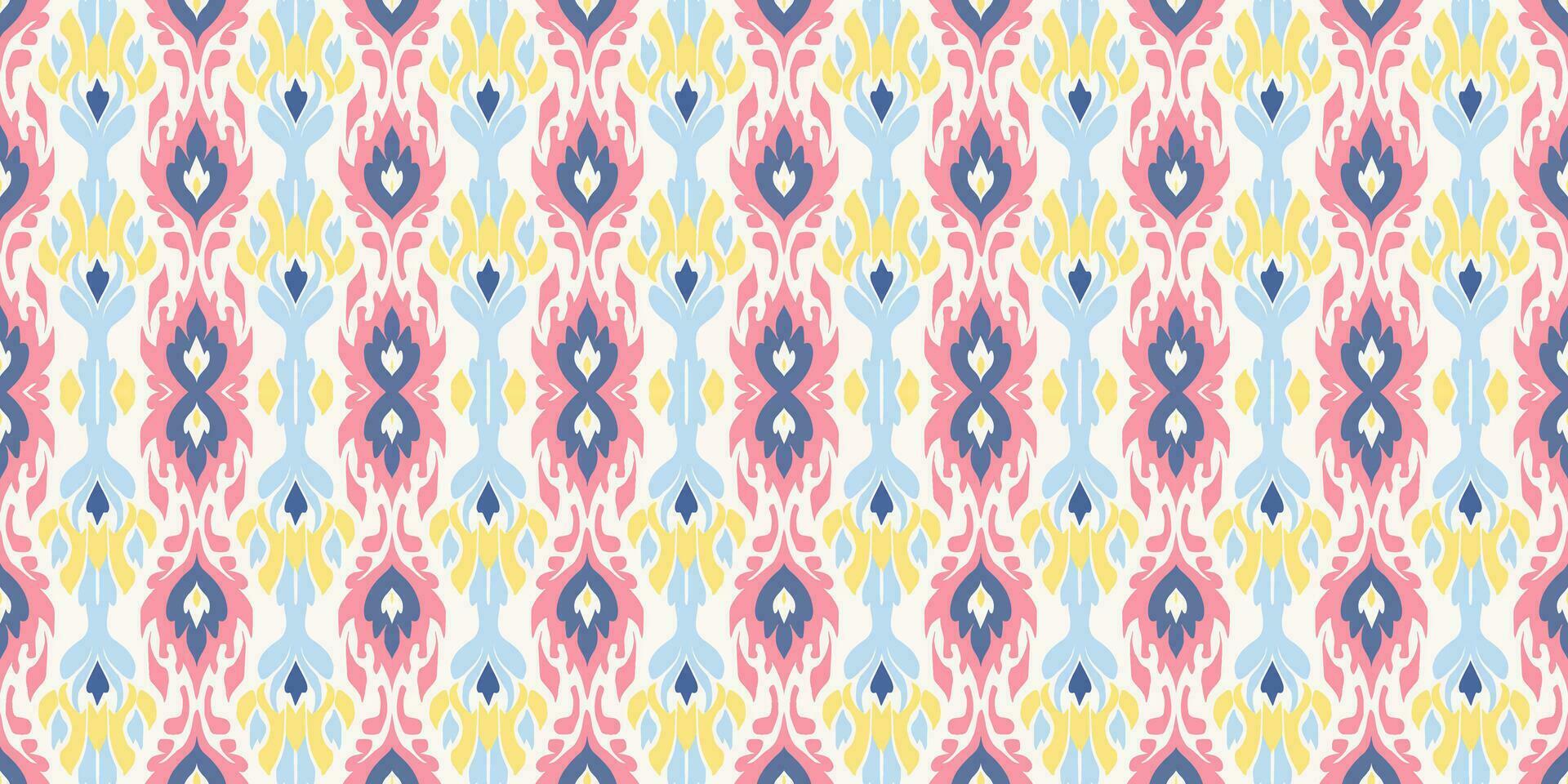 Seamless batik pattern, Seamless floral batik pattern, and Seamless motif pattern resemble ethnic boho, Aztec, and ikat styles. designed for use in satin, wallpaper, fabric, curtain, carpet, Batik vector