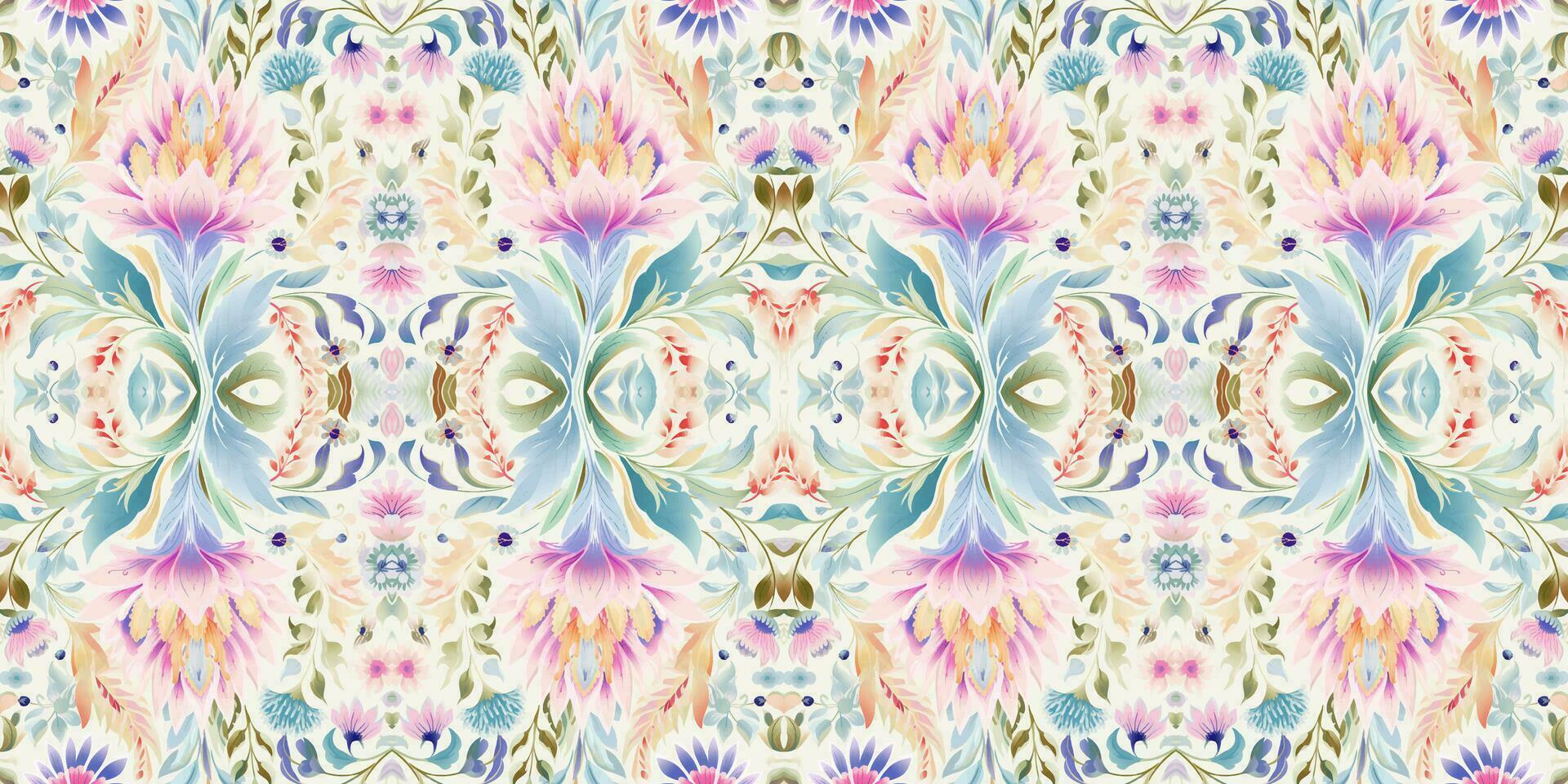 Seamless batik pattern, Seamless floral batik pattern, and Seamless motif pattern resemble ethnic boho, Aztec, and ikat styles. designed for use in satin, wallpaper, fabric, curtain, carpet, Batik vector