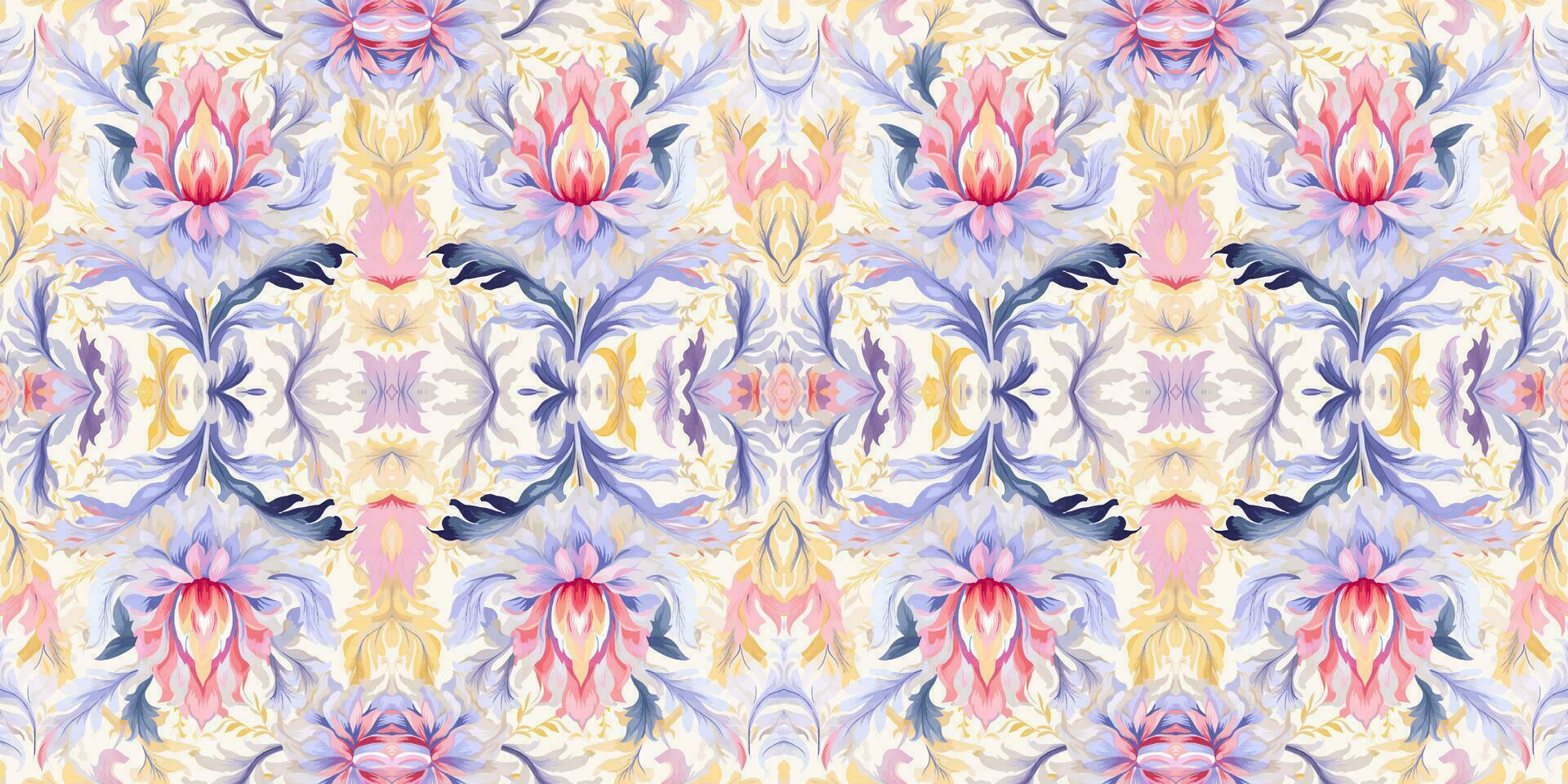 Seamless batik pattern, Seamless floral batik pattern, and Seamless motif pattern resemble ethnic boho, Aztec, and ikat styles. designed for use in satin, wallpaper, fabric, curtain, carpet, Batik vector