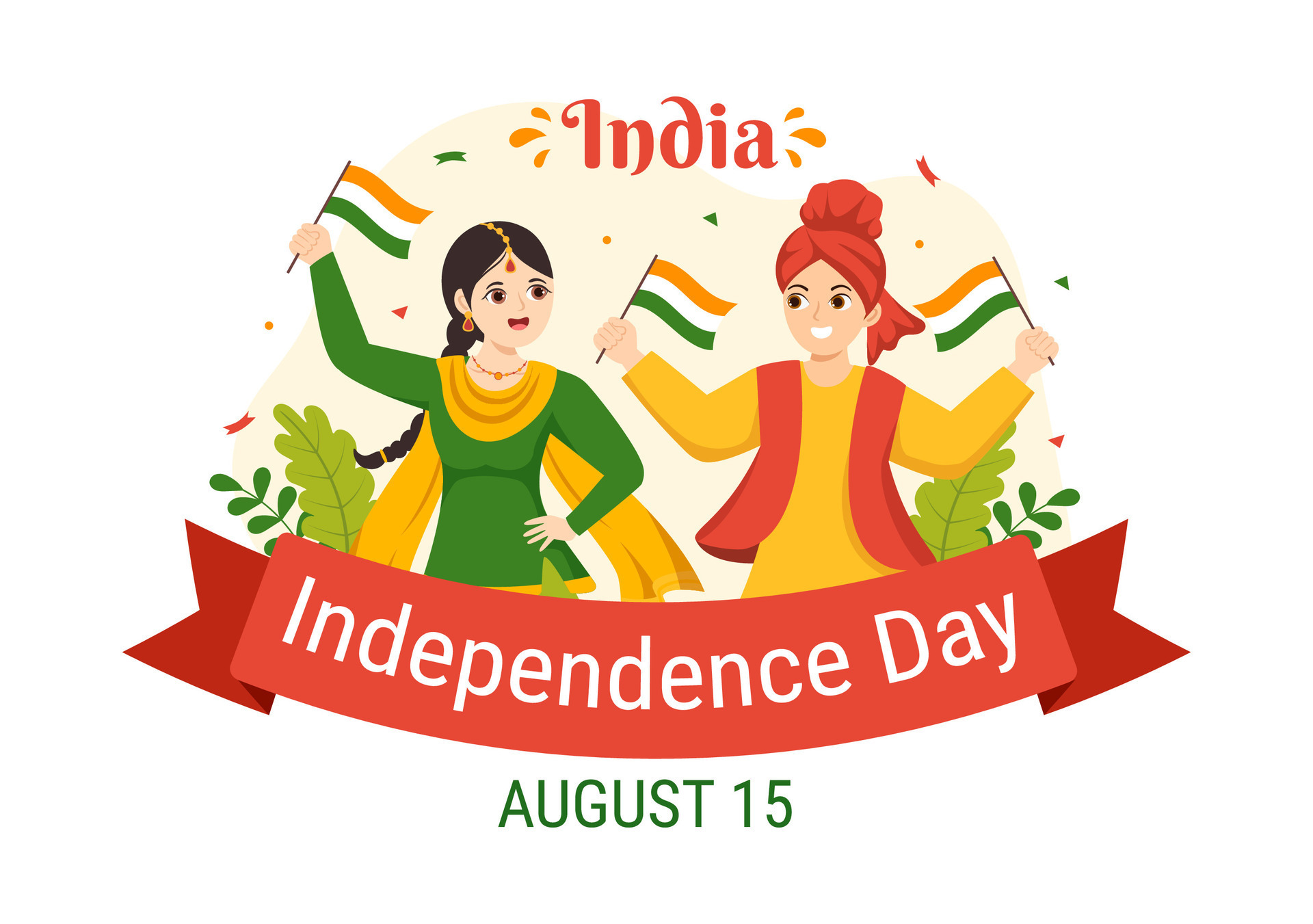 Il 15 Agosto Che Giorno è contento independencia día India vector ilustración en 15 agosto con