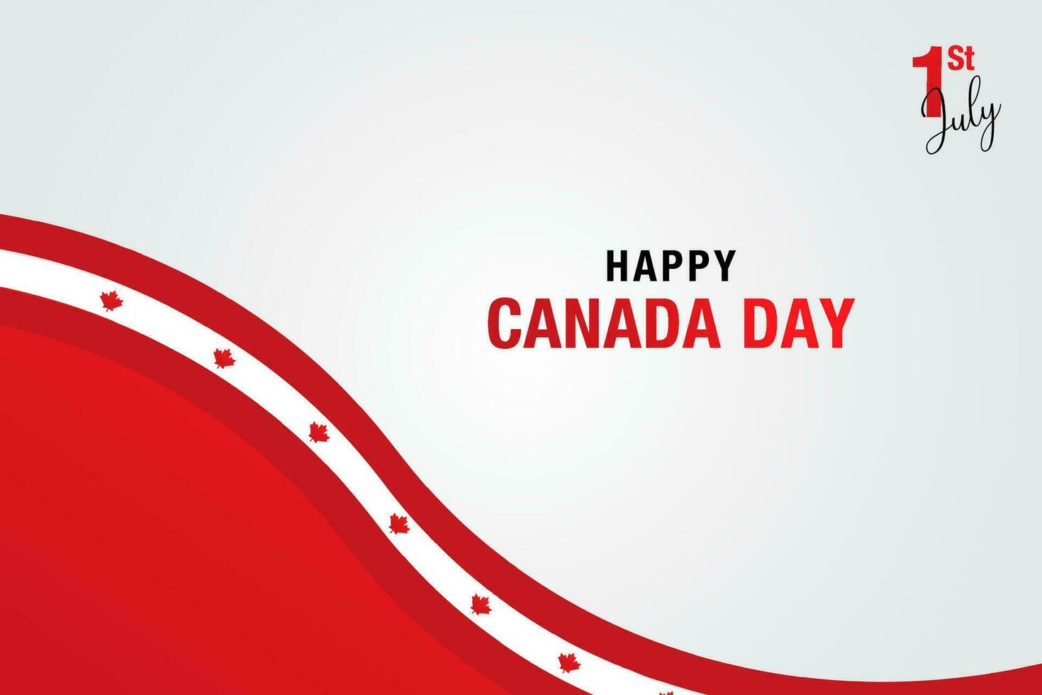 Gradient Canada day background illustration vector