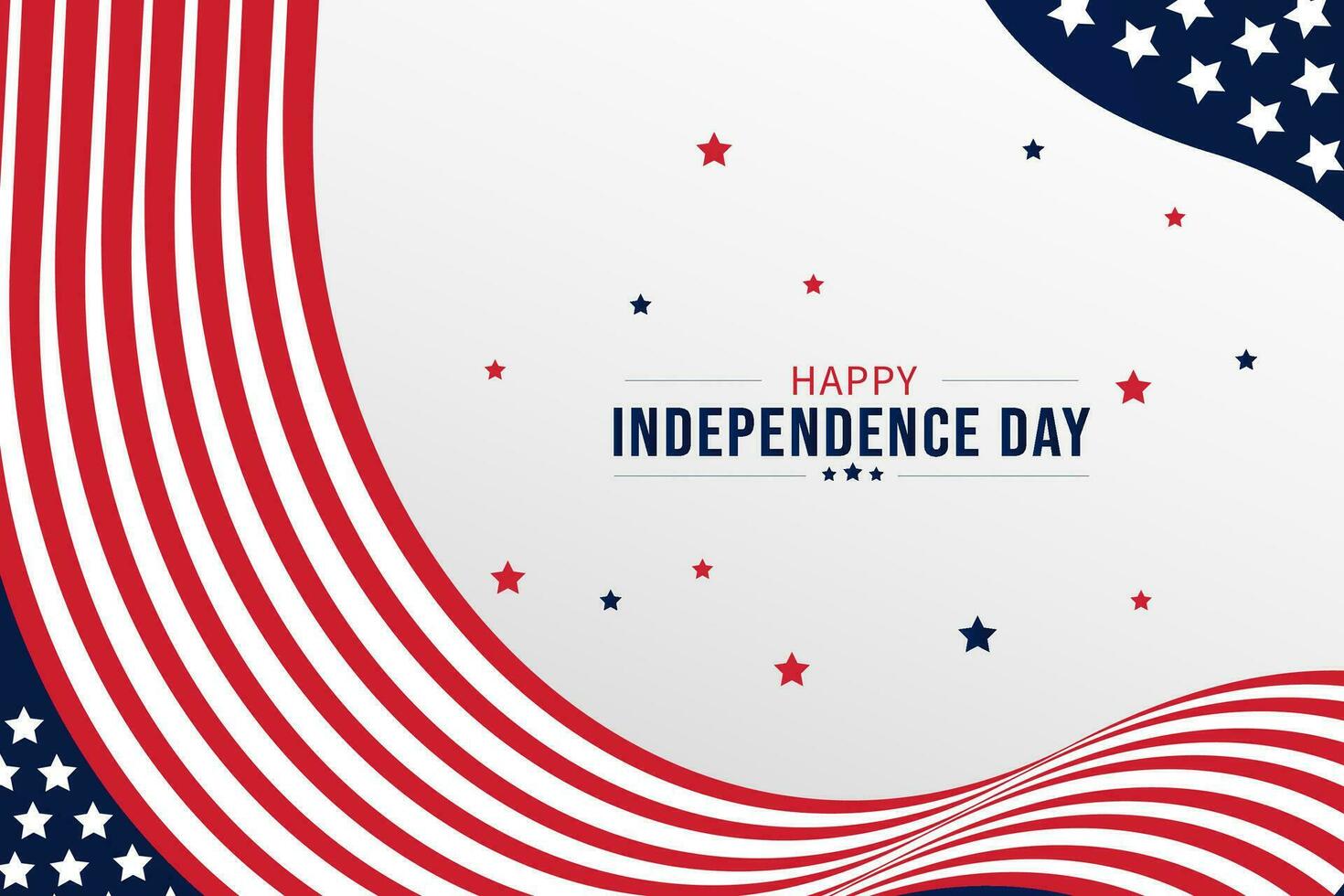 4th of July American independence day background vector