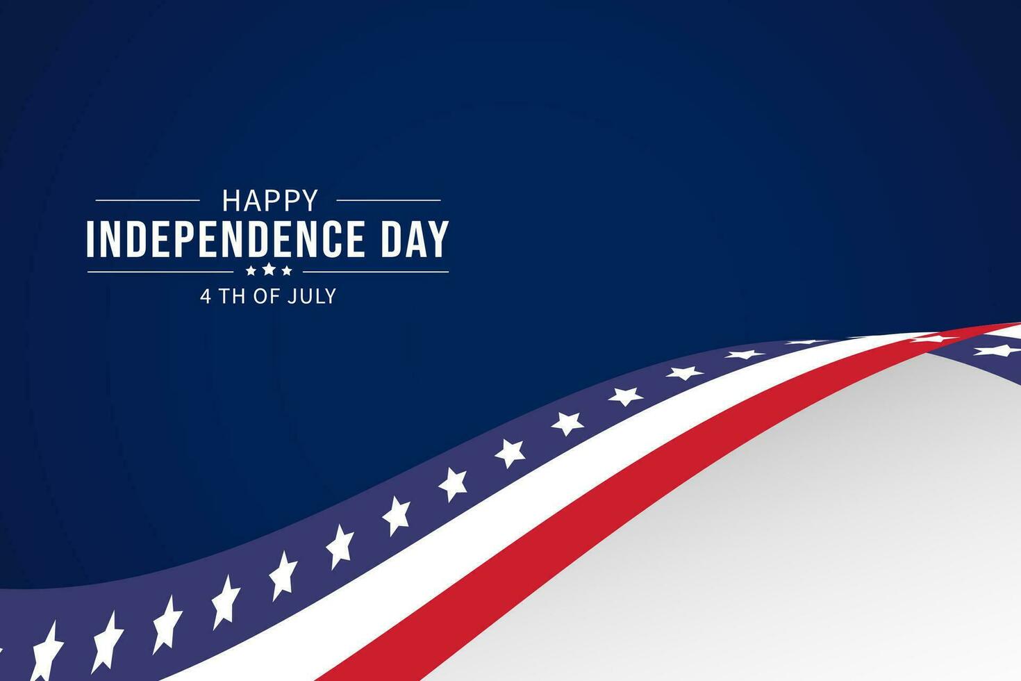 Vector 4th of July Independence day background with American flag