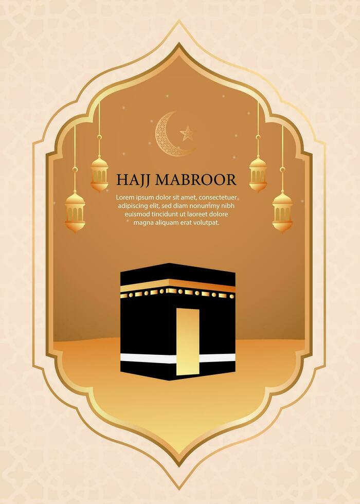 Vector Islamic hajj mabrorr background