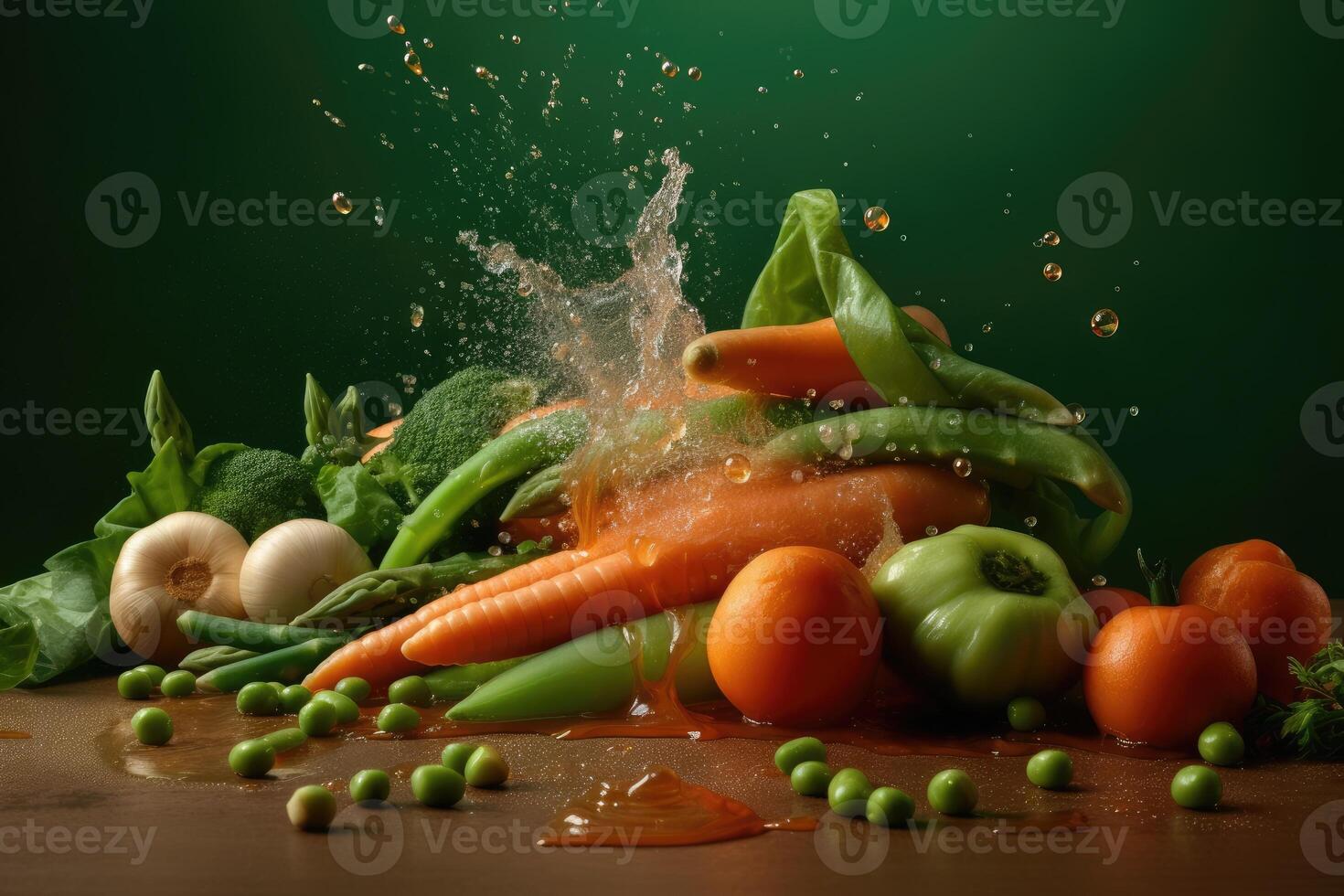 a commercial realistic photo of a fresh vegetables photography