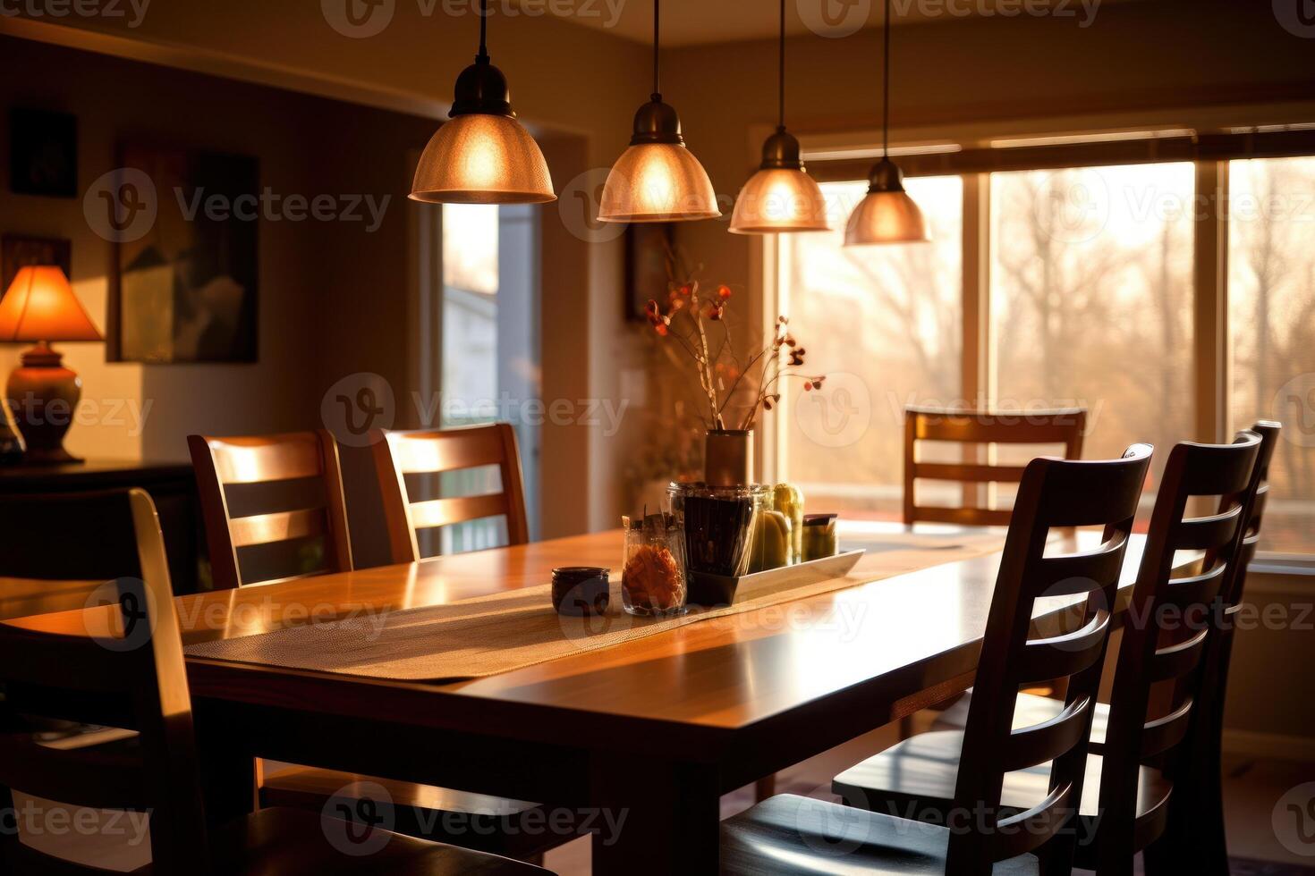 stock photo of professional catalog image with full dining room table photography