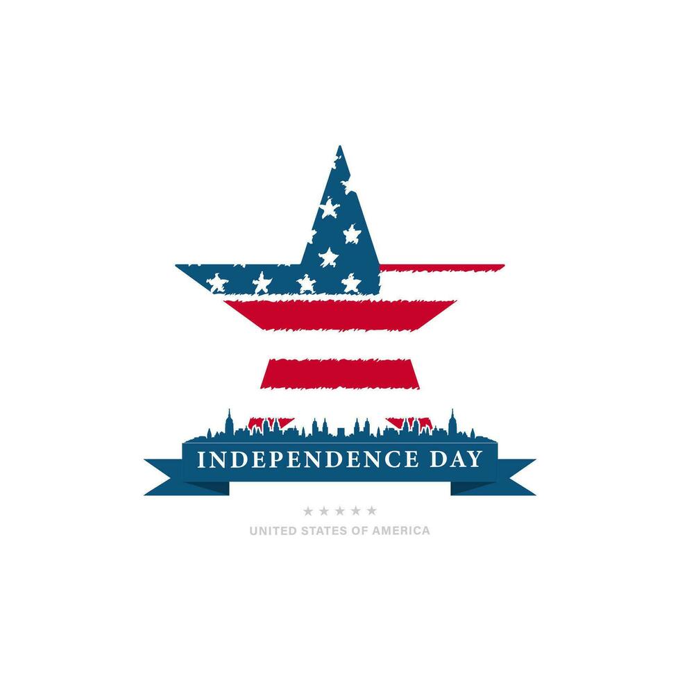 Estados Unidos 4to de julio, independencia día EE.UU, vector ilustración