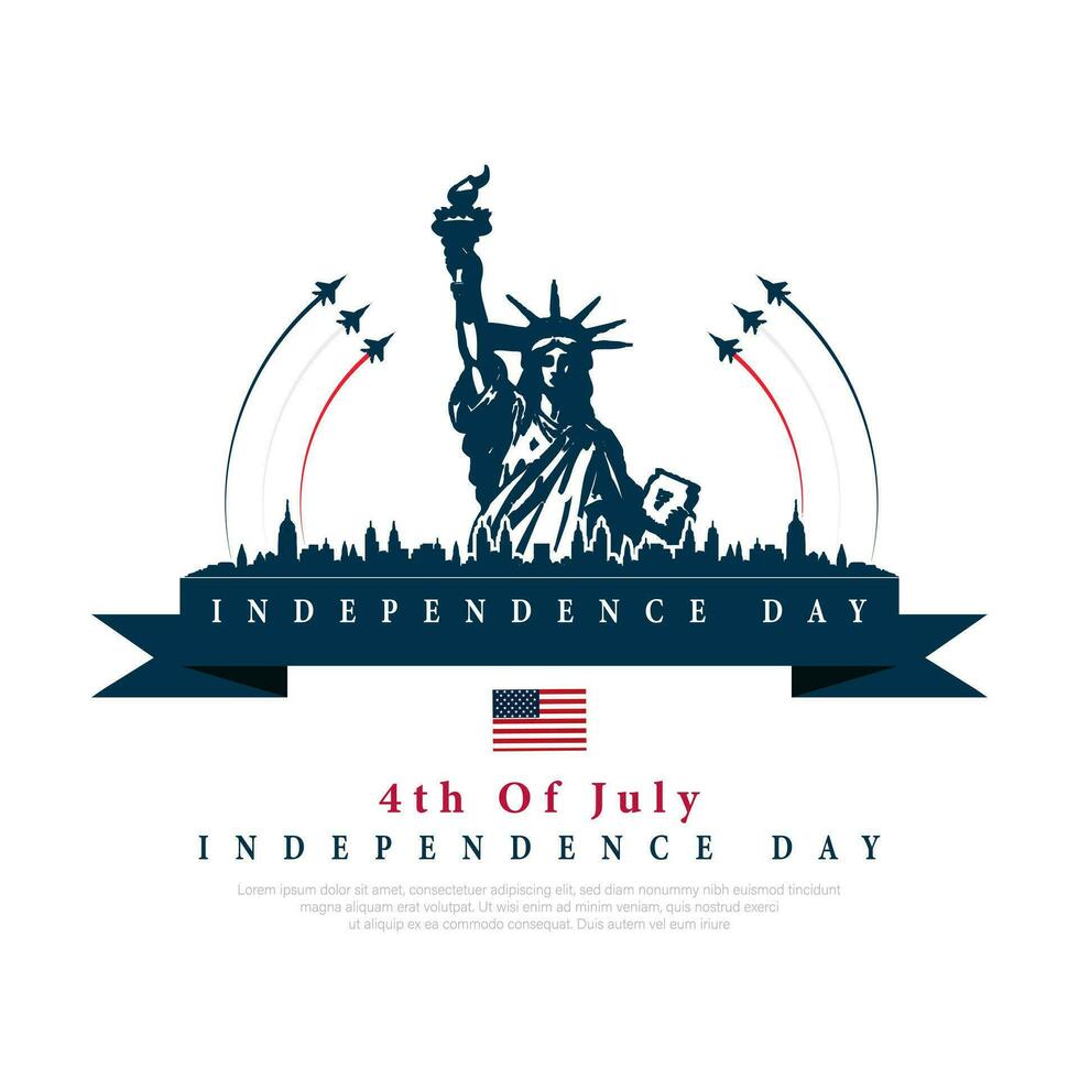 Estados Unidos 4to de julio, independencia día EE.UU, vector ilustración