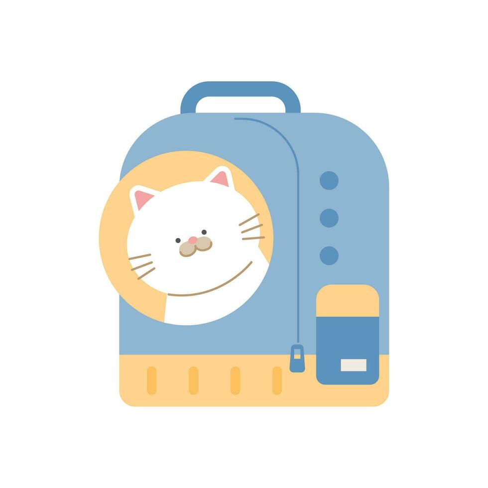 gato suministros. gato carro bolsa. vector