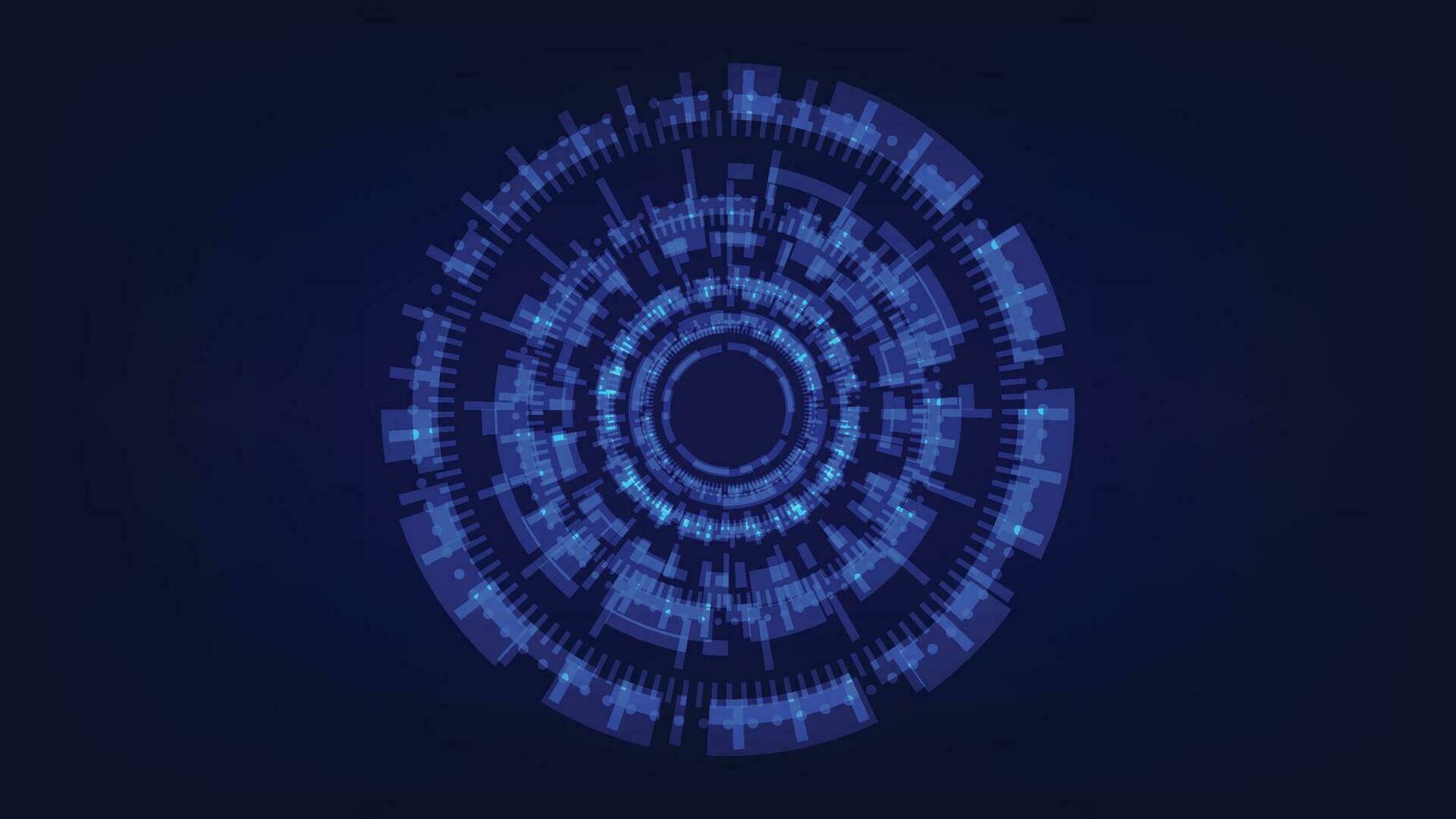 Hi tech circle digital HUD screen for modern graphic design. futuristic technology background concept vector