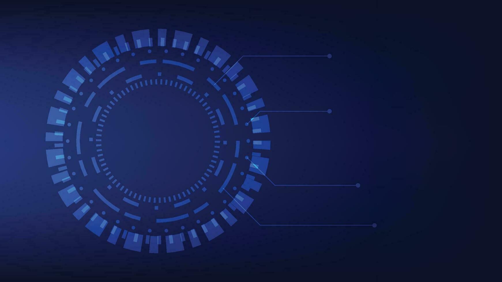 Hi tech circle digital HUD screen for modern graphic design. futuristic technology background concept vector
