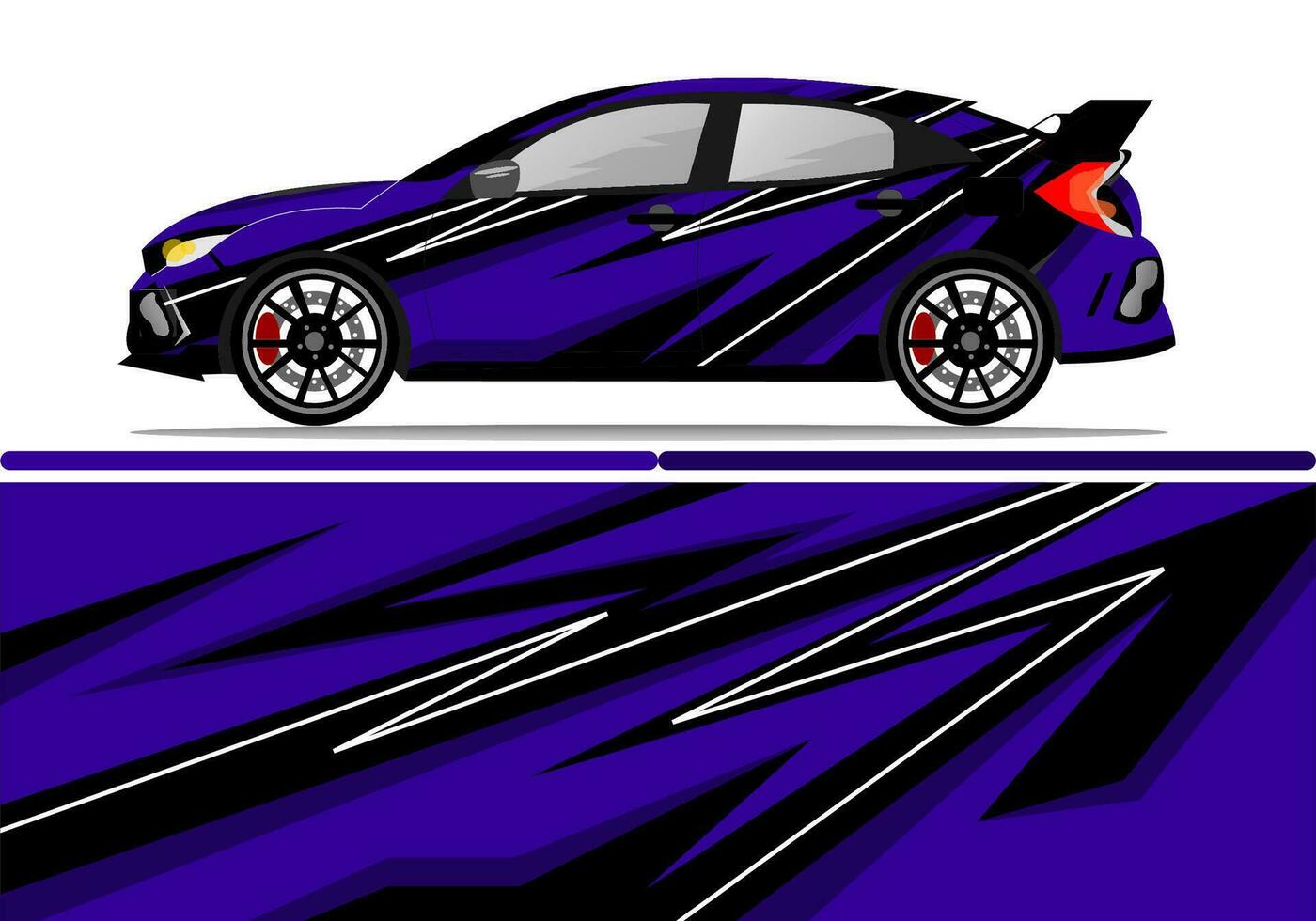 Car wrap decal design concept. Abstract grunge background for wrap vehicles, race cars, cargo vans, pickup trucks and livery. vector