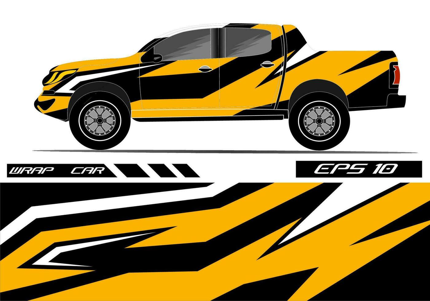 Race car wrap design vector for vehicle vinyl sticker and automotive