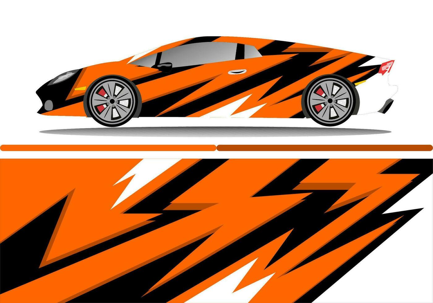 Car wrap decal design concept. Abstract grunge background for wrap vehicles, race cars, cargo vans, pickup trucks and livery. vector