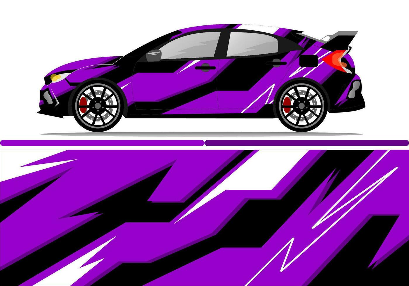 Car wrap decal design concept. Abstract grunge background for wrap vehicles, race cars, cargo vans, pickup trucks and livery. vector