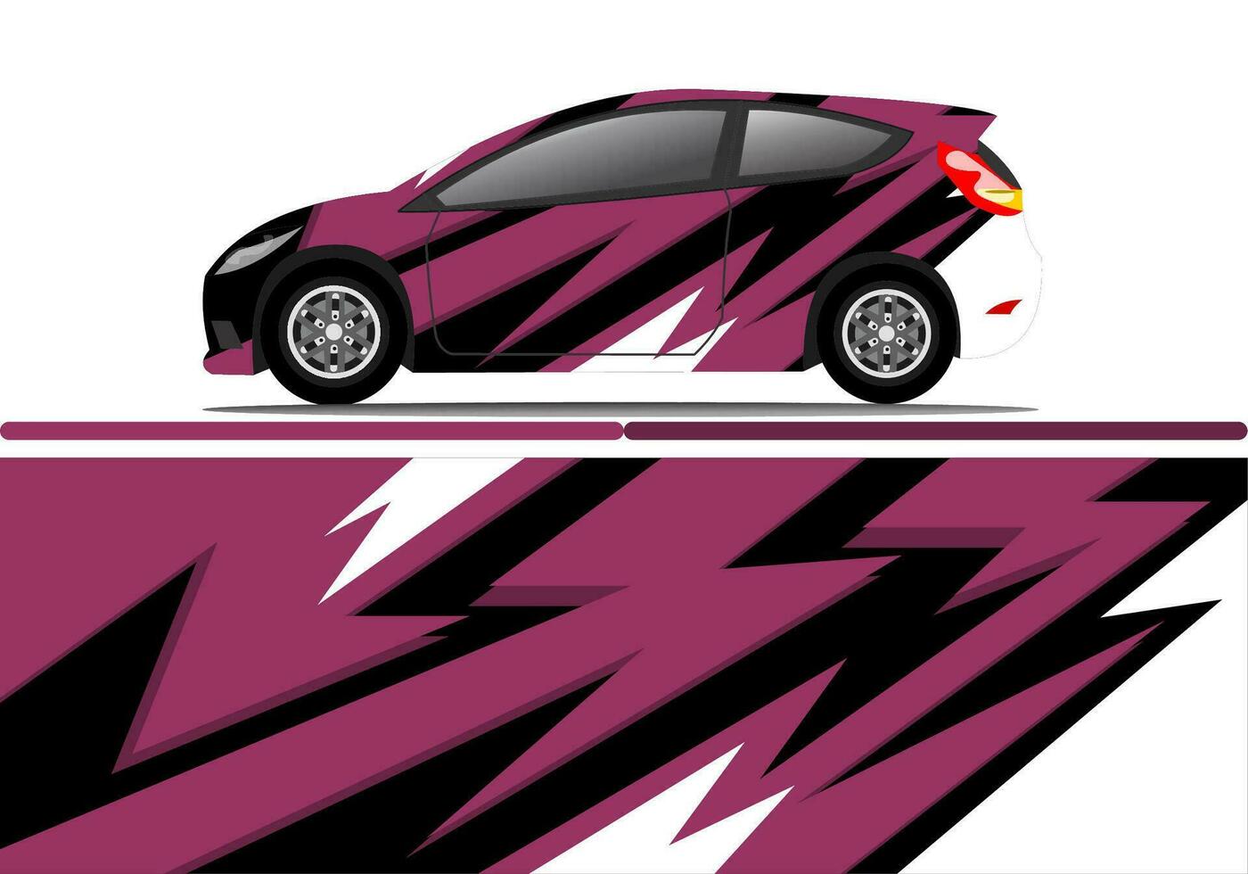 coche envolver etiqueta diseño concepto. resumen grunge antecedentes para envolver vehículos, carrera carros, carga furgonetas, recoger camiones y librea. vector