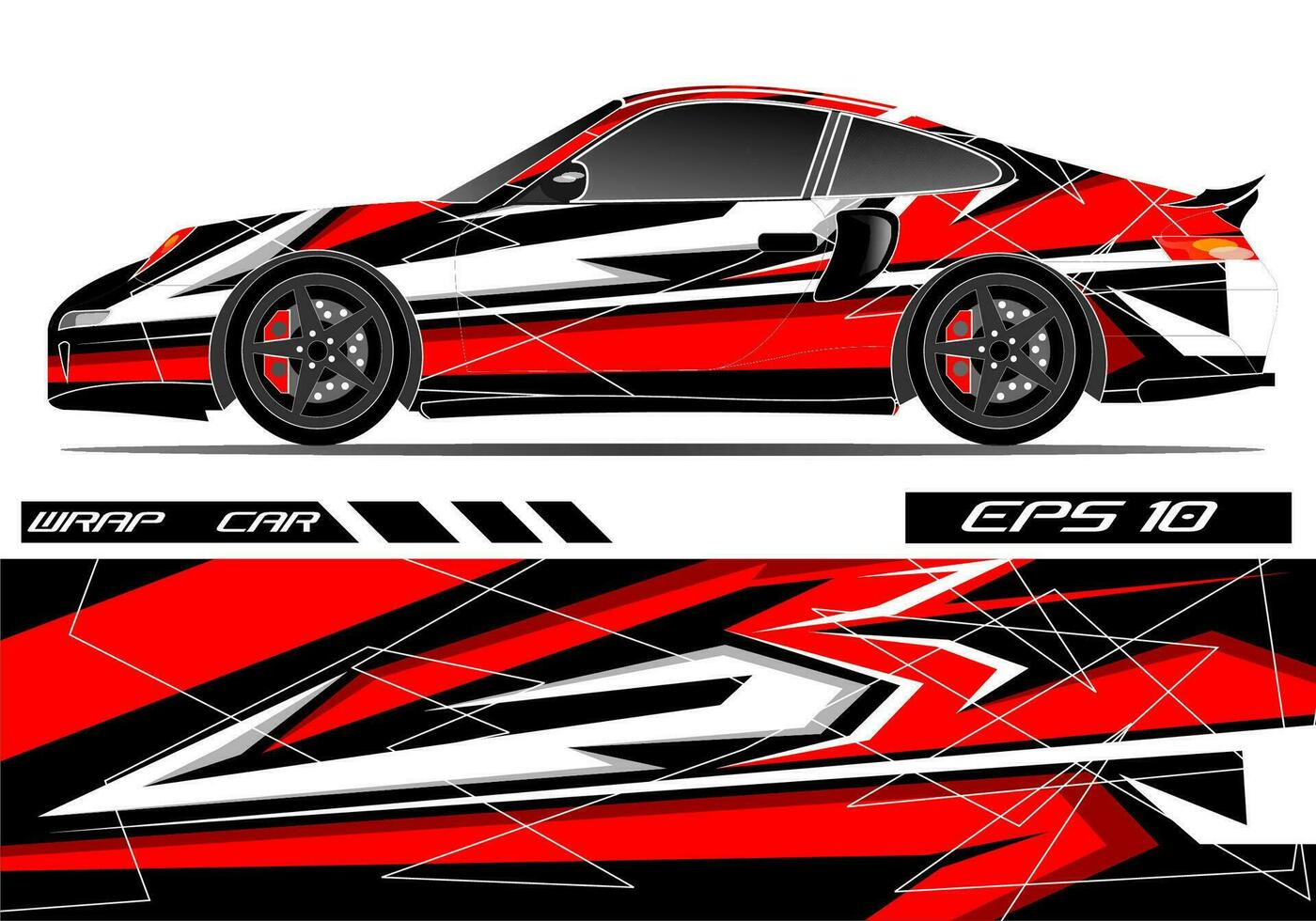 Car wrap decal design concept. Abstract grunge background for wrap vehicles, race cars, cargo vans, pickup trucks and livery. vector