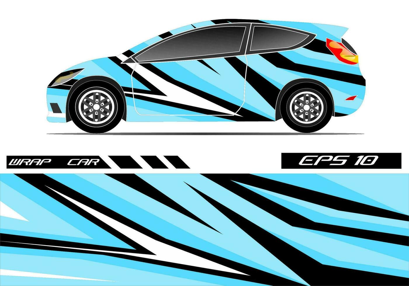 Car wrap decal design concept. Abstract grunge background for wrap vehicles, race cars, cargo vans, pickup trucks and livery. vector