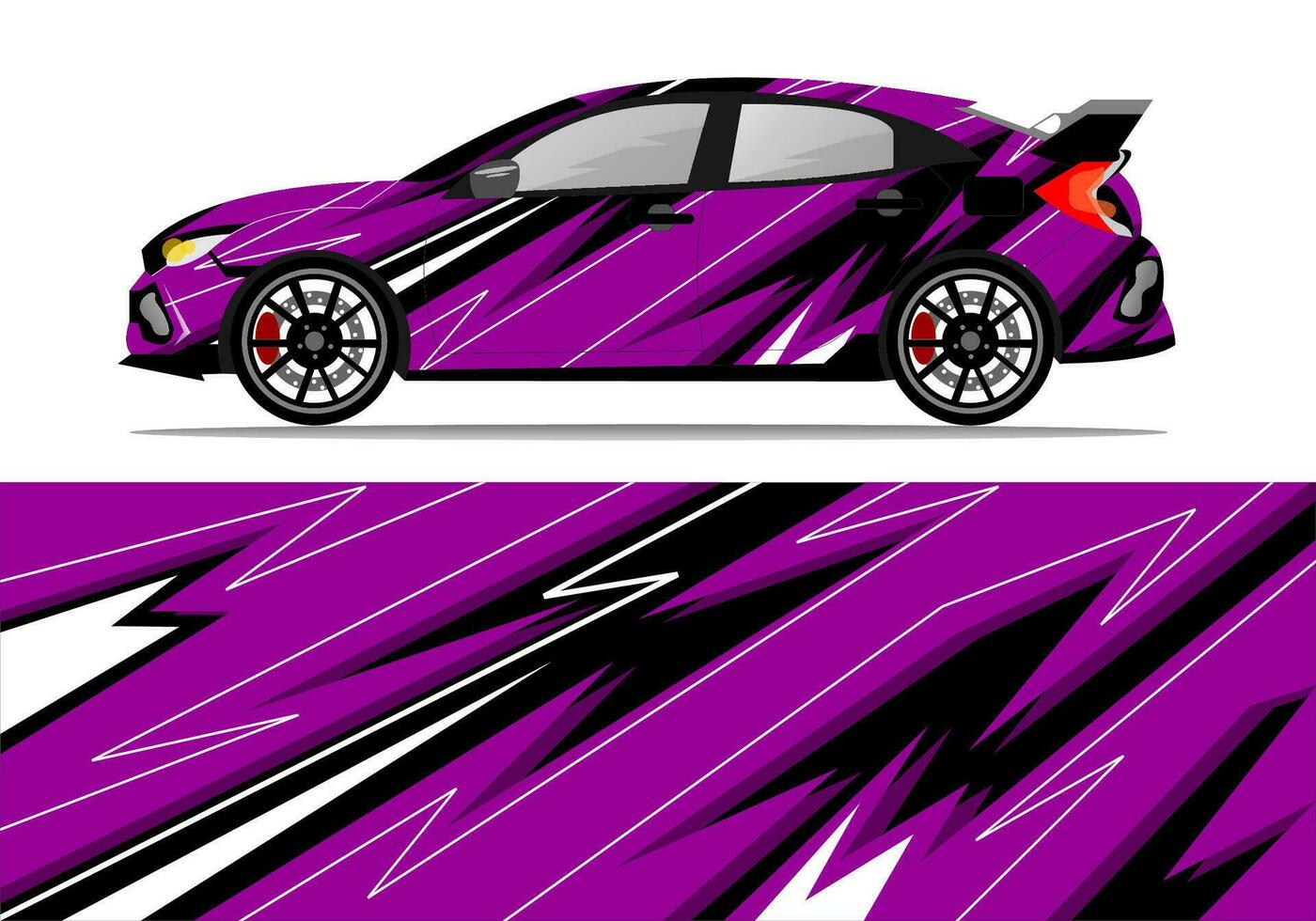 Car wrap decal design concept. Abstract grunge background for wrap vehicles, race cars, cargo vans, pickup trucks and livery. vector