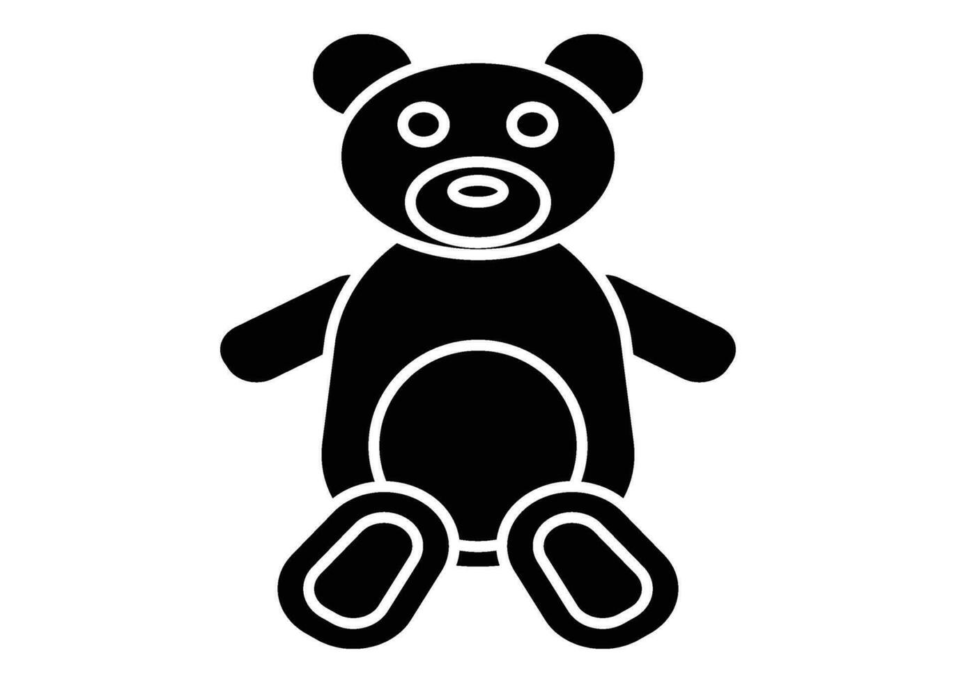 oso muñeca icono diseño modelo ilustración aislado vector