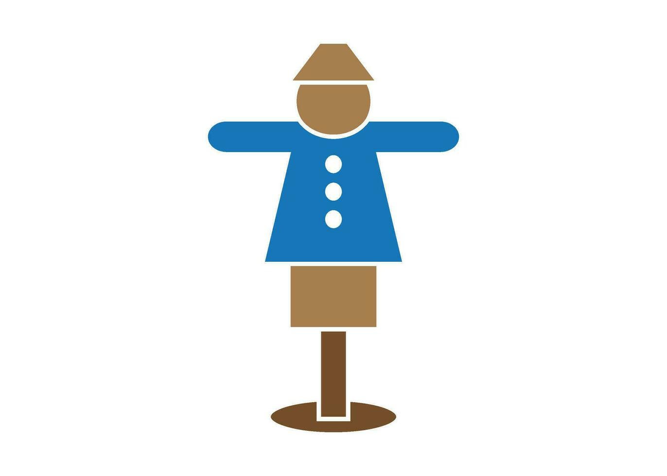 Scarecrow icon clipart design template isolated vector