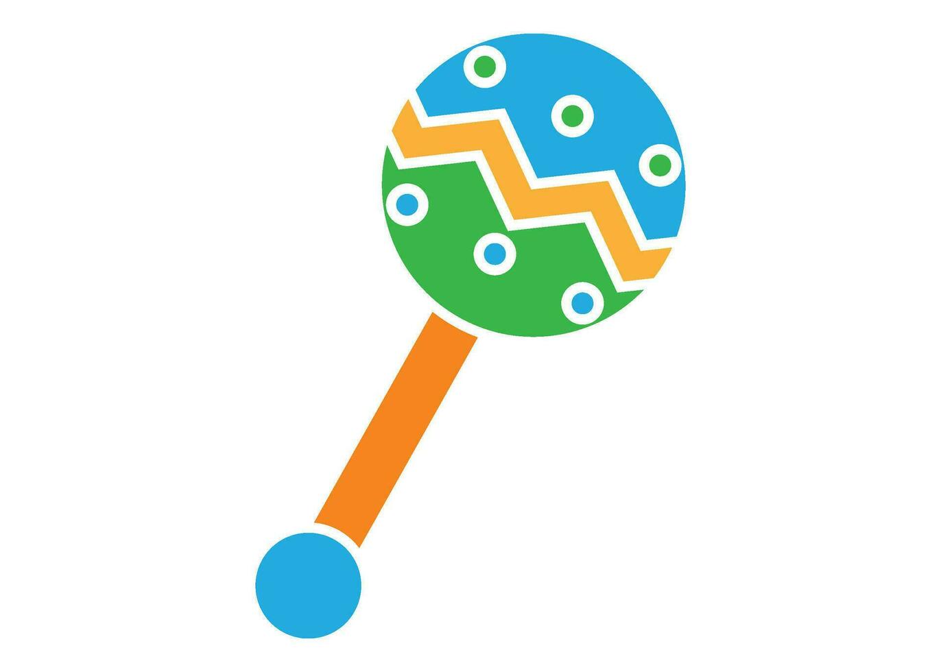 Rattle toy icon design template illustration isolated vector