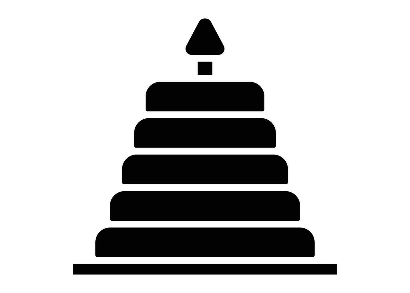 pirámide juguete icono diseño modelo ilustración aislado vector