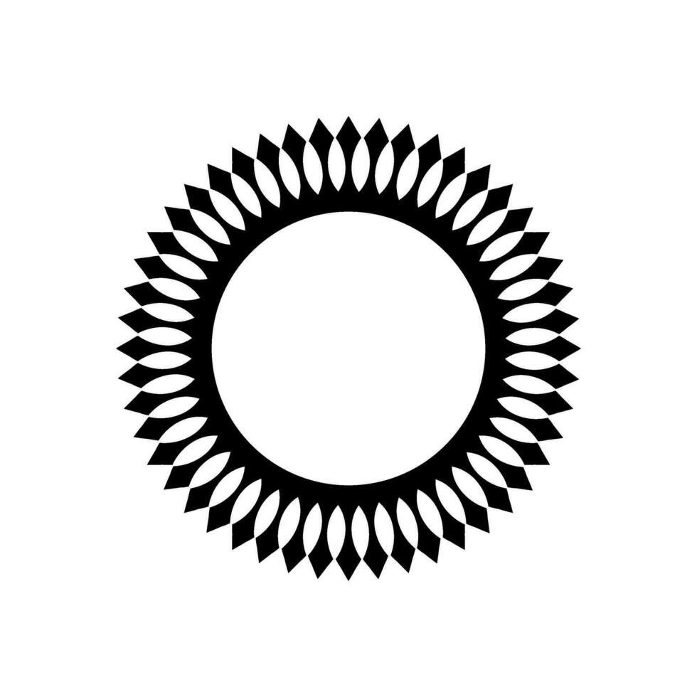 Geometrical Motive Pattern, Artistic Circle-Shaped, Monochrome and Minimalism, Modern Contemporary Mandala, for Decoration, Background, Decoration or Graphic Design Element. Vector Illustration