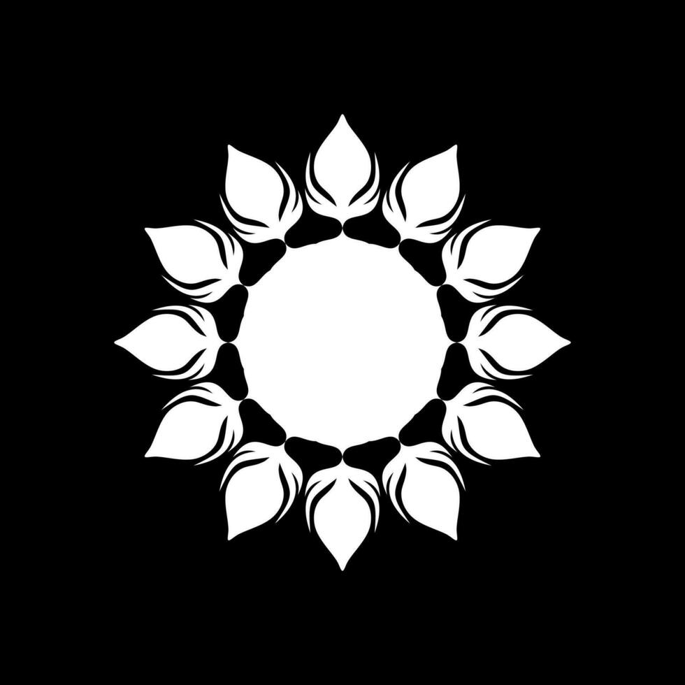 Geometrical Motive Pattern, Artistic Circle-Shaped, Monochrome and Minimalism, Modern Contemporary Mandala, for Decoration, Background, Decoration or Graphic Design Element. Vector Illustration