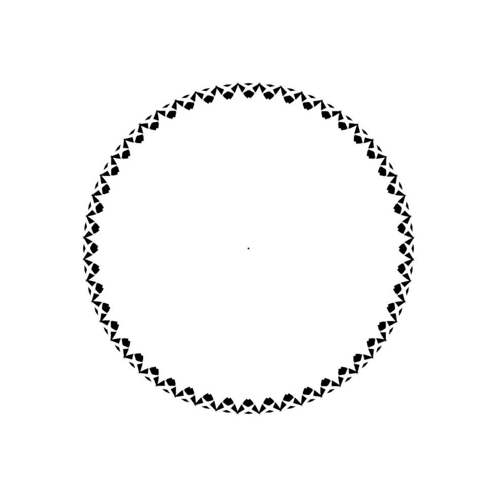 Geometrical Motive Pattern, Artistic Circle-Shaped, Monochrome and Minimalism, Modern Contemporary Mandala, for Decoration, Background, Decoration or Graphic Design Element. Vector Illustration