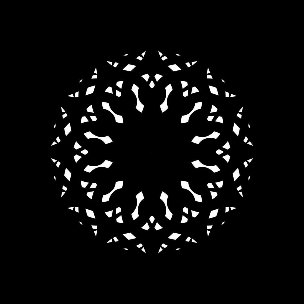 Geometrical Motive Pattern, Artistic Circle-Shaped, Monochrome and Minimalism, Modern Contemporary Mandala, for Decoration, Background, Decoration or Graphic Design Element. Vector Illustration
